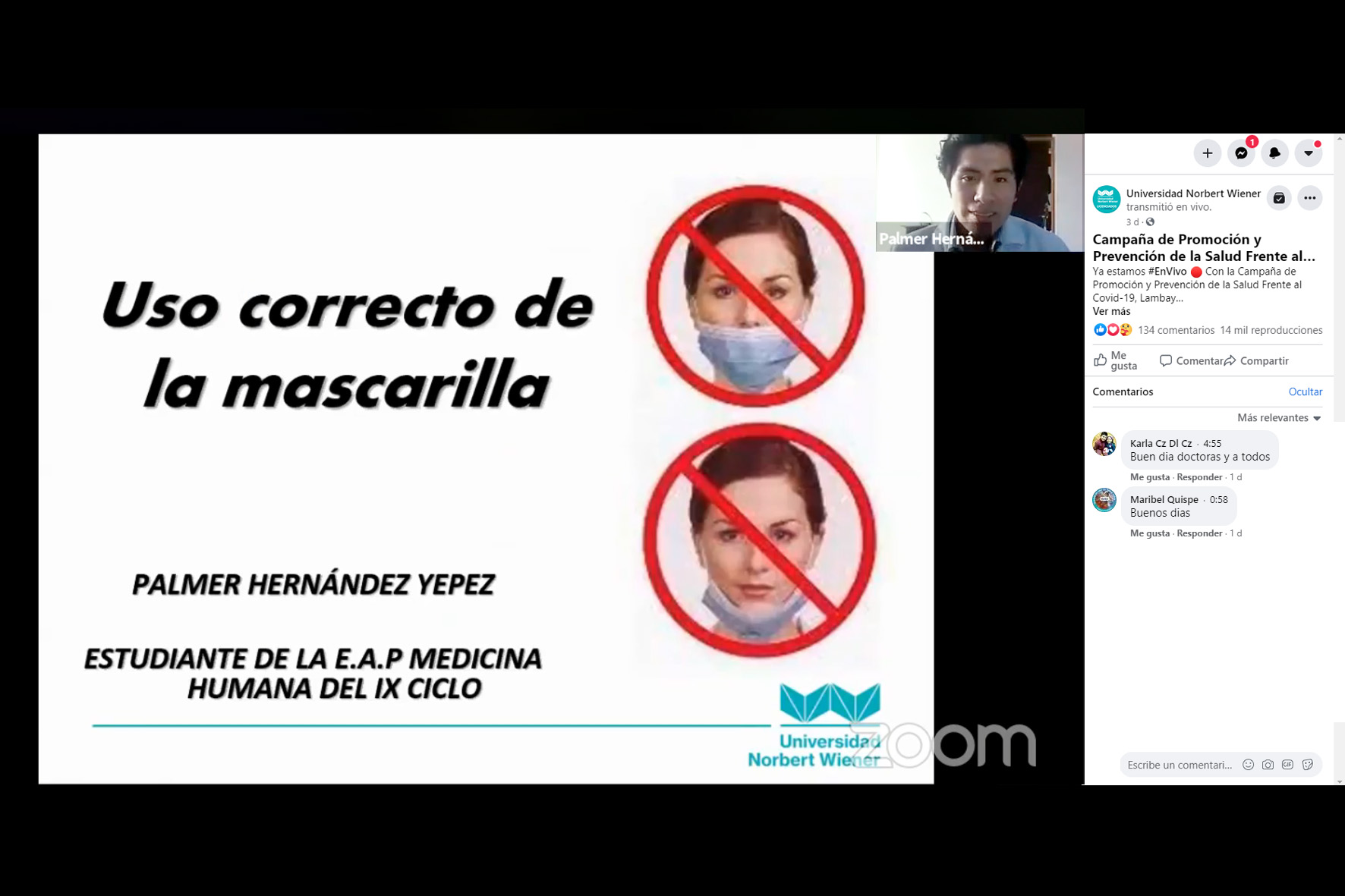 EAP DE MEDICINA HUMANA REALIZÓ CAMPAÑA DE PREVENCIÓN Y PROMOCIÓN DE LA SALUD FRENTE A LA COVID-19 «LAMBAYEQUE 202O»