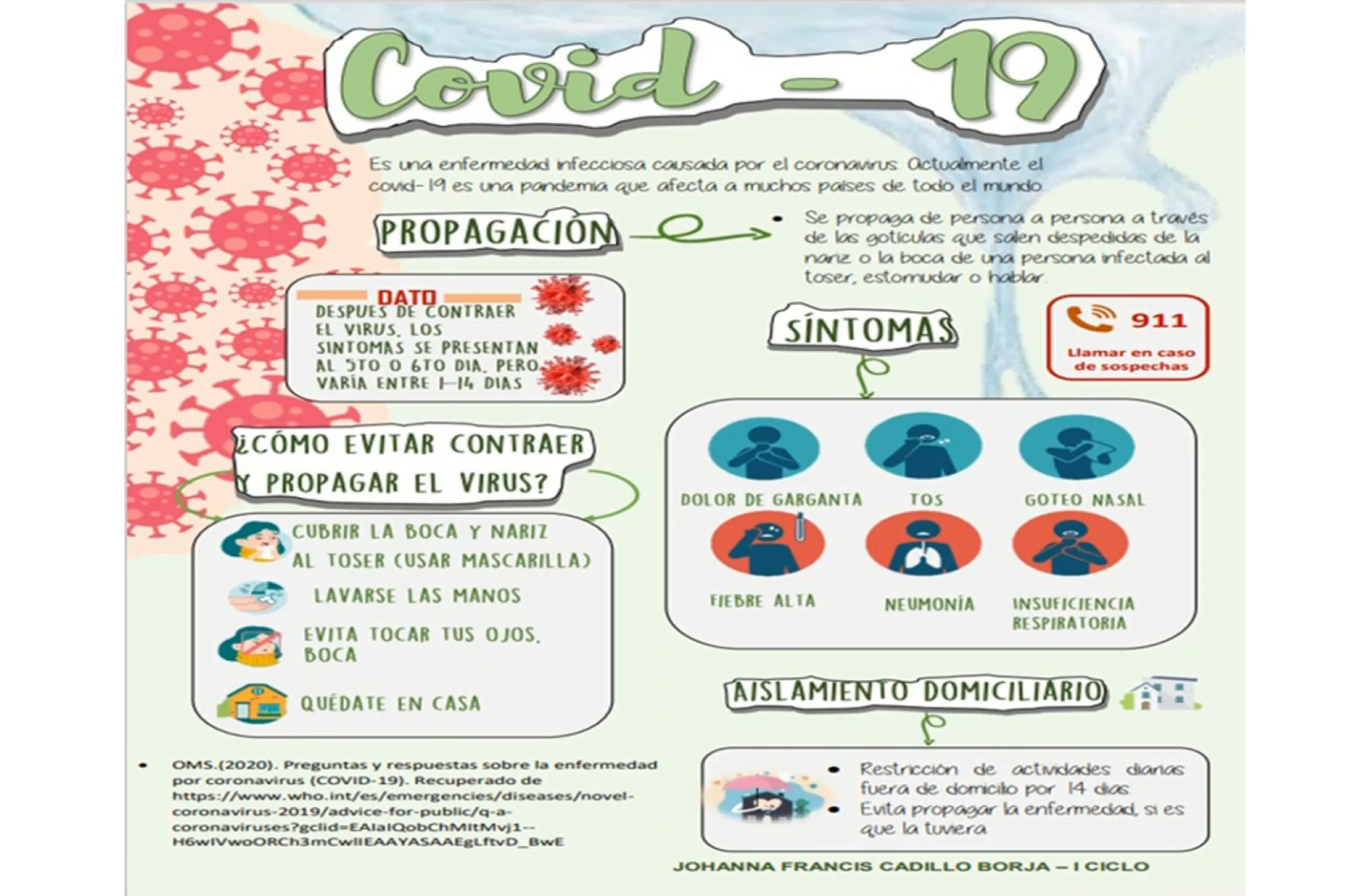 ESTUDIANTES DE LA EAP DE ODONTOLOGÍA PARTICIPARON EN CONCURSO DE INFOGRAFÍAS “JUNTOS CONTRA EL COVID”