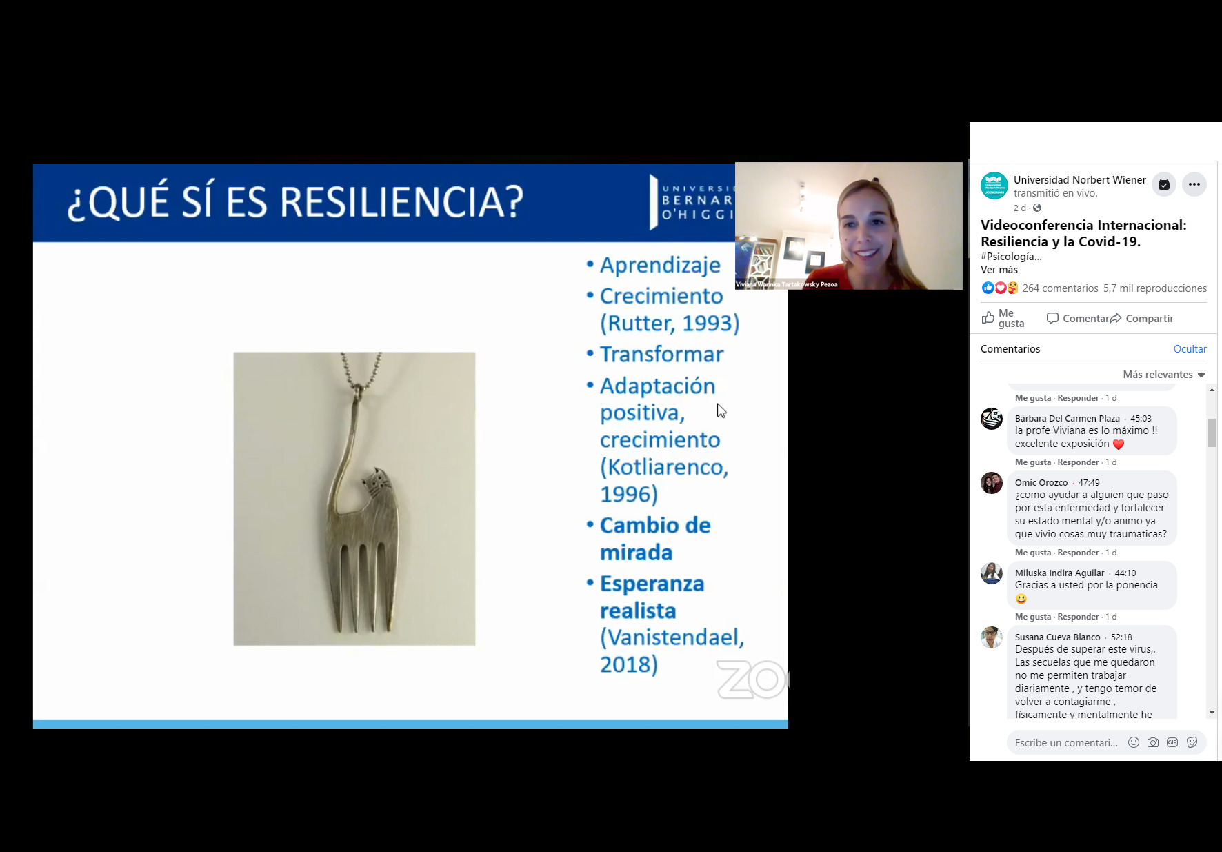 DIRECTORA DE PSICOLOGÍA DE UNIVERSIDAD BERNARDO O’HIGGINS OFRECIÓ MAGISTRAL CONFERENCIA EN APERTURA DEL SEMESTRE 2020-II DE LA EAP DE PSICOLOGÍA DE LA UNW