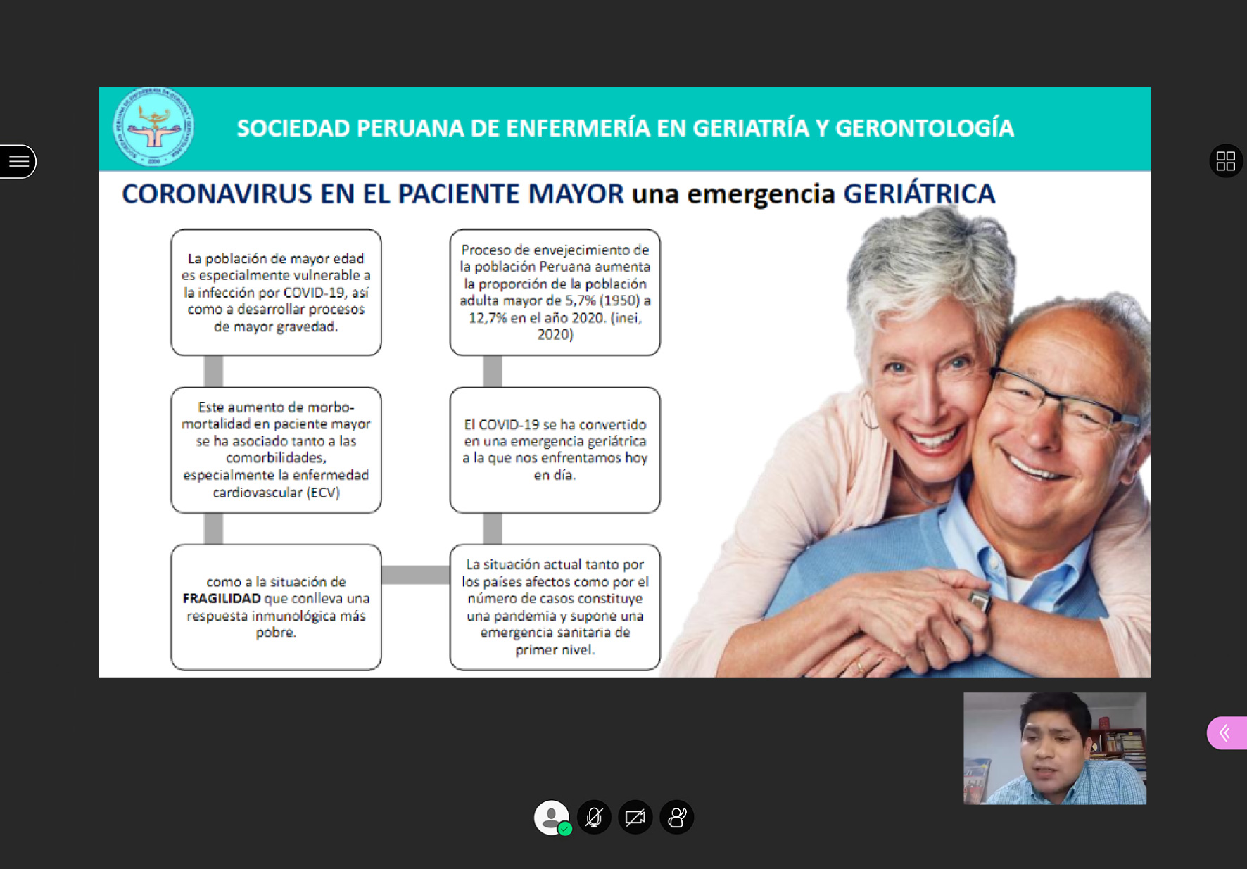 EAP DE ENFERMERÍA REALIZÓ CONVERSATORIO INTERNACIONAL SOBRE ENVEJECIMIENTO SALUDABLE Y TRATO DIGNO AL ADULTO MAYOR