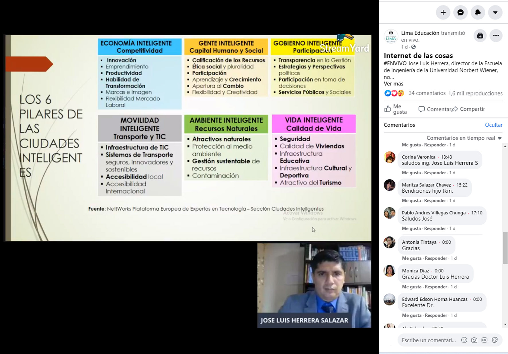 DIRECTOR DE LA EAP DE INGENIERÍA PARTICIPÓ EN CICLO DE CONFERENCIAS ORGANIZADO POR LA MUNICIPALIDAD DE LIMA