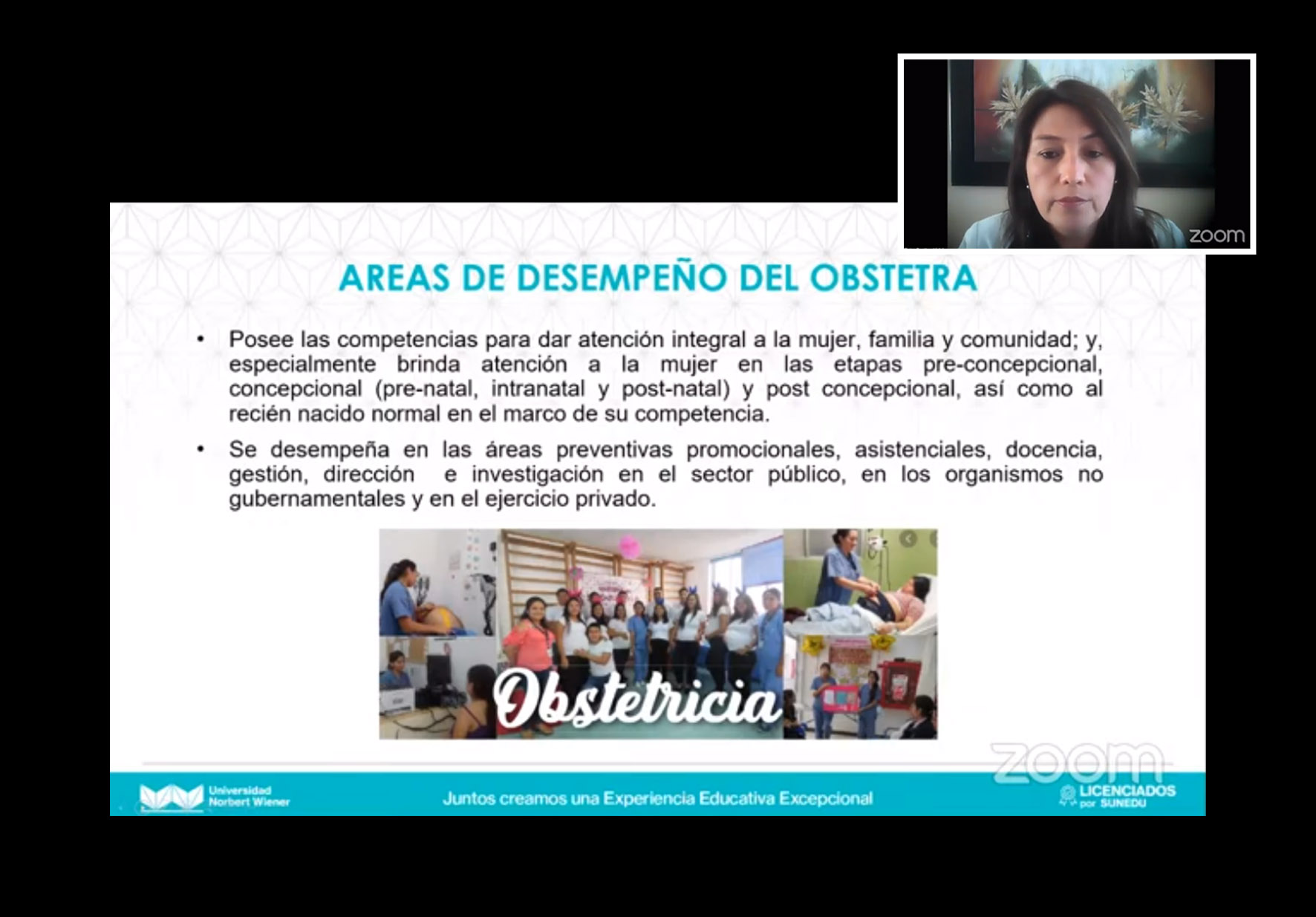 EAP DE OBSTETRICIA DE LA UNW PARTICIPÓ EN I SEMINARIO WEBINAR INTERNACIONAL DE CARRERAS DE OBSTETRICIA ORGANIZADO POR LA UNIVERSIDAD DEL DESARROLLO DE CHILE