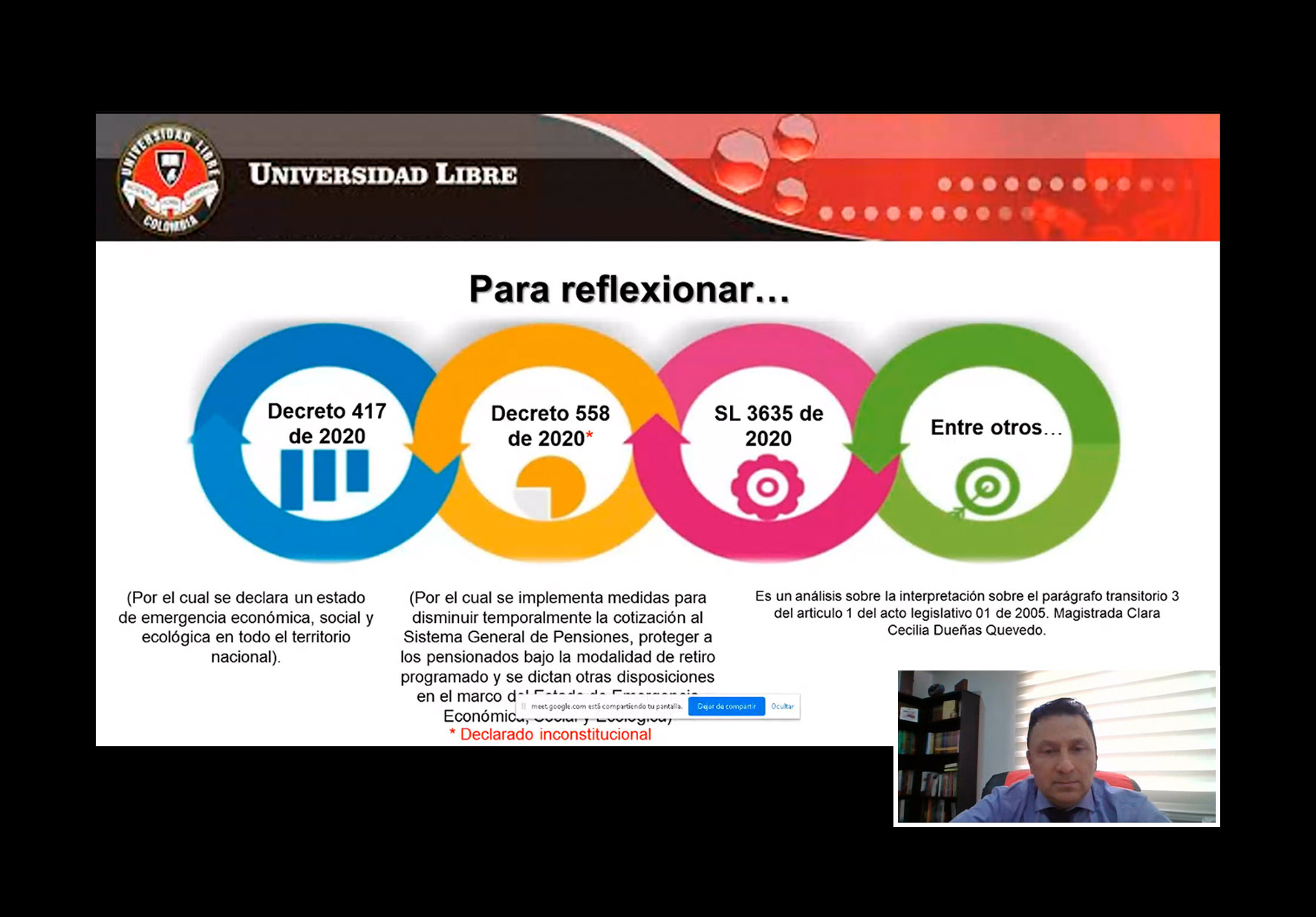 ESTUDIANTES DE DERECHO Y CIENCIA POLÍTICA DE UNIVERSIDAD NORBERT WIENER PARTICIPARON EN CLASE ESPEJO CON DOCENTES DE COLOMBIA