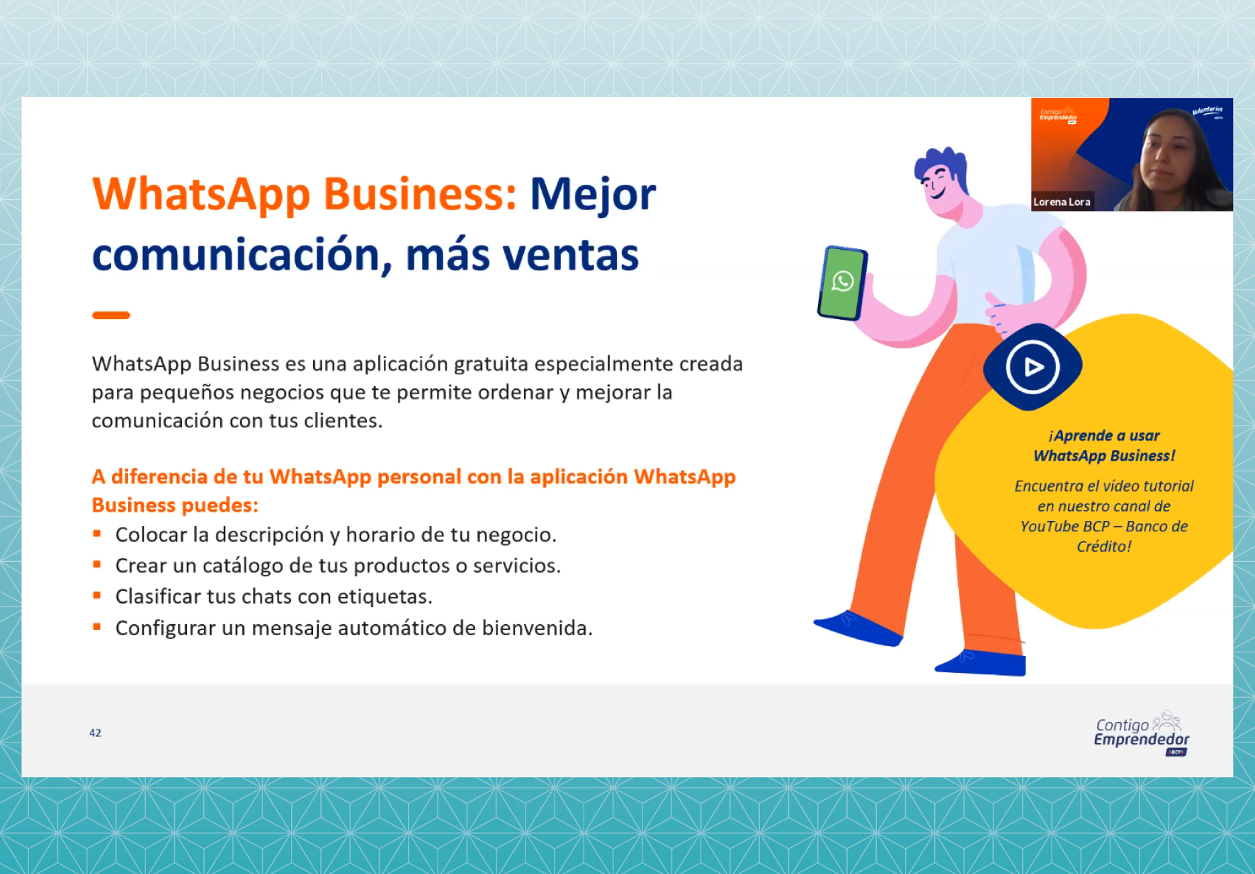 ESPECIALISTAS DEL BCP OFRECIERON CHARLA VIRTUAL GRATUITA A LOS MIEMBROS DE LA COMUNIDAD WIENER