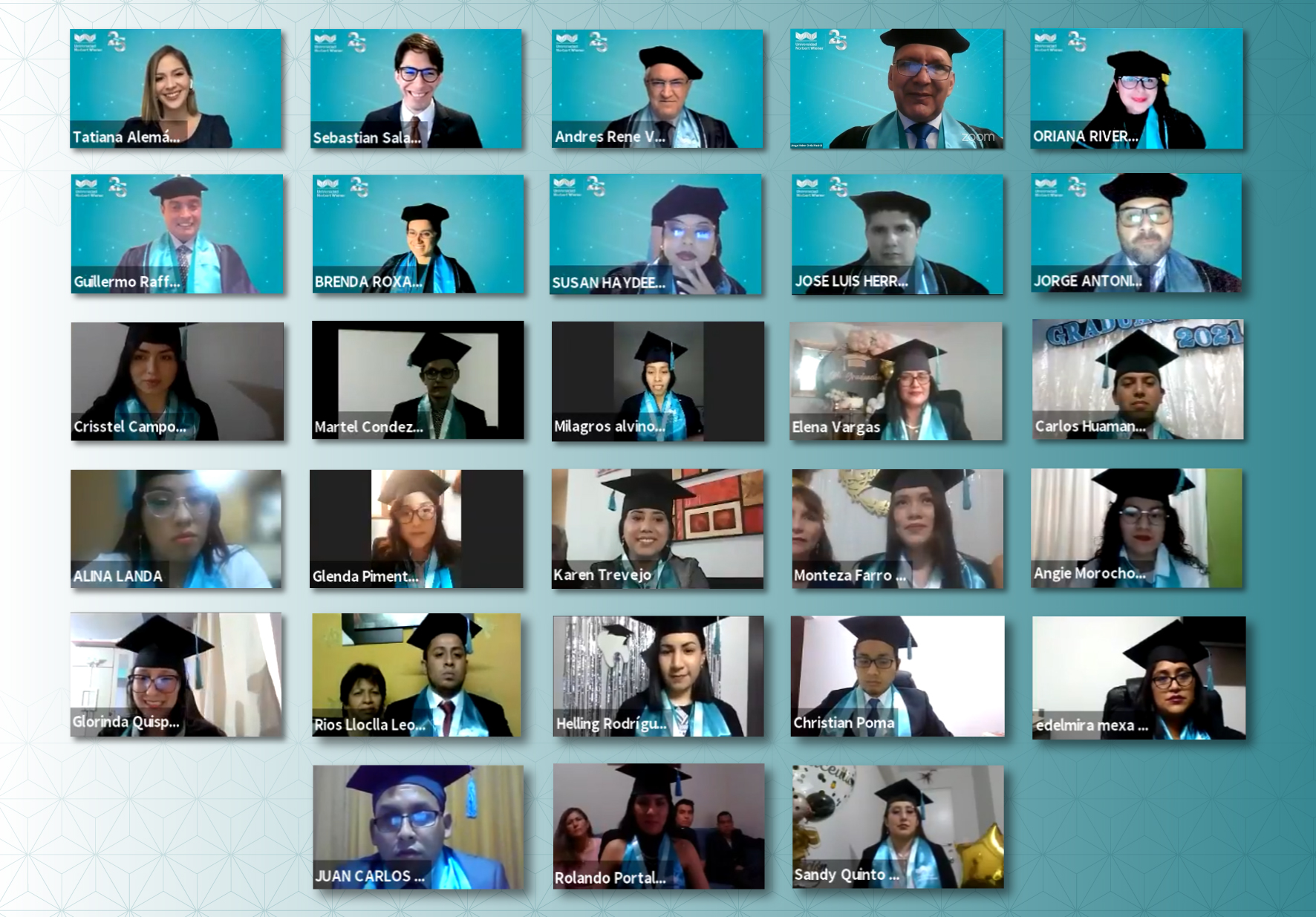 CEREMONIA DE EGRESADOS DE PREGRADO WIENER SE REALIZÓ DE MANERA VIRTUAL