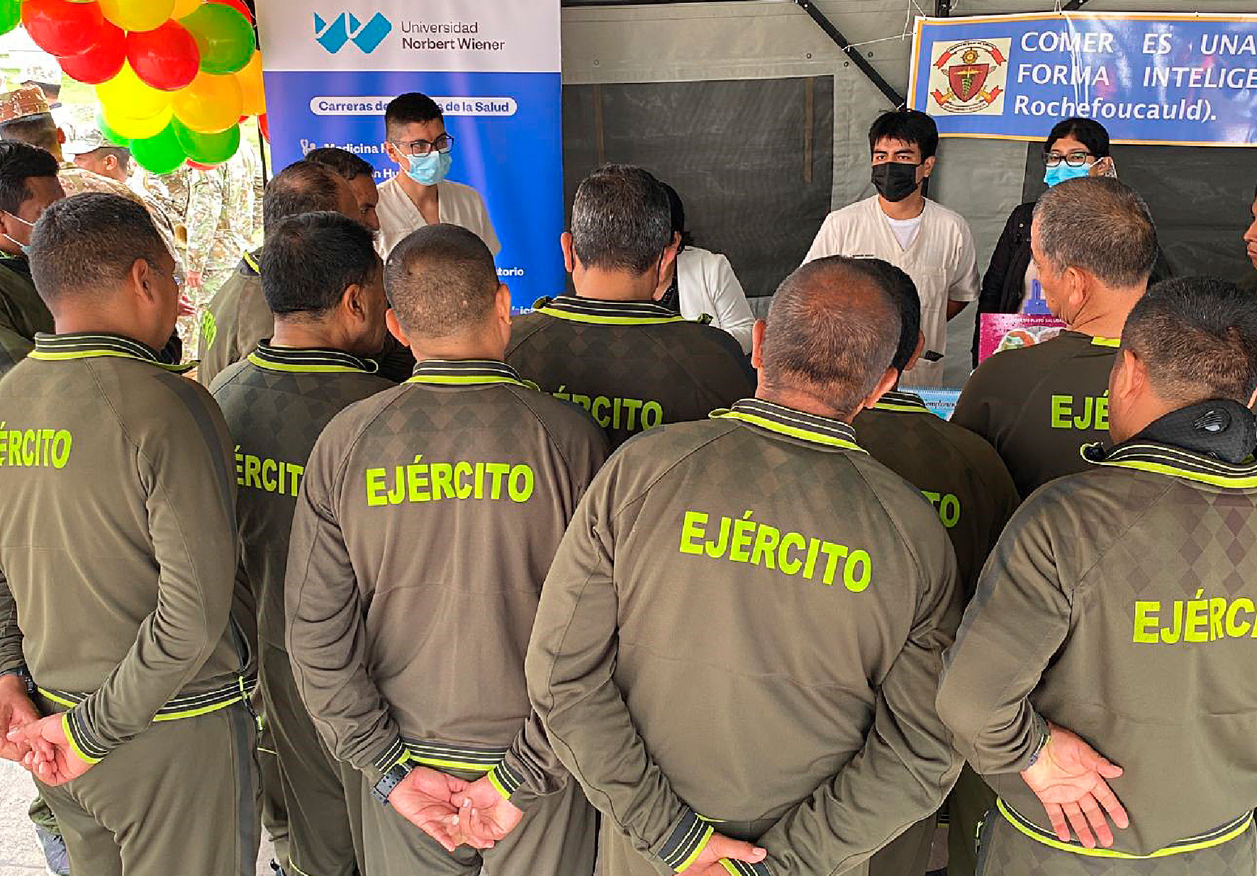 INTERNOS DE LA EAP DE NUTRICIÓN HUMANA DE NORBERT WIENER PARTICIPARON EN PROGRAMA DE SALUD ORGANIZADO POR EL COMANDO DE SALUD DEL EJÉRCITO