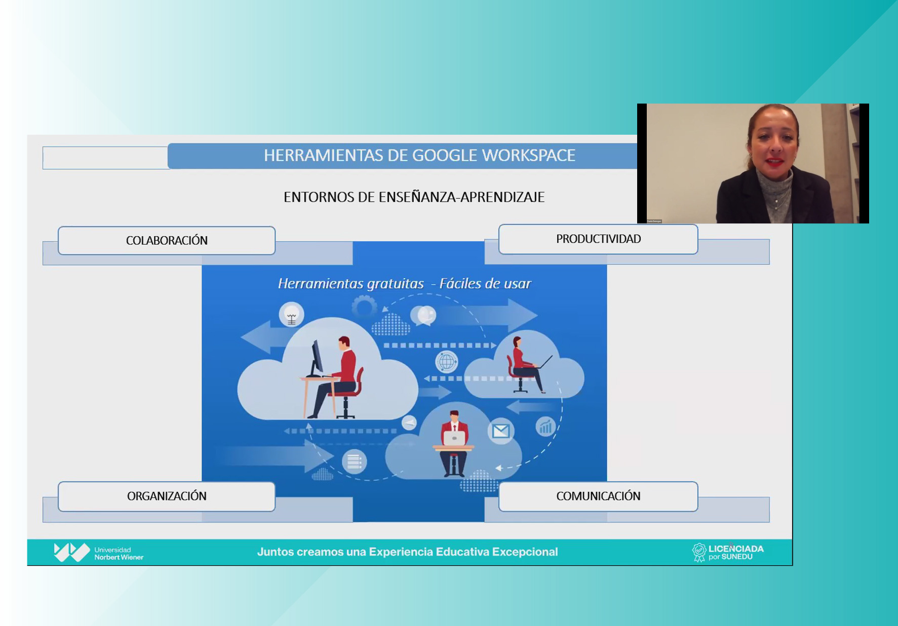 EXPERTOS EN EDUCACIÓN DE ARGENTINA Y ESPAÑA DICTARON EL WEBINAR EDUCACIÓN Y TECNOLOGÍA PARA LA INNOVACIÓN PEDAGÓGICA, DIRIGIDO A LOS DOCENTES DE LA UNIVERSIDAD NORBERT WIENER