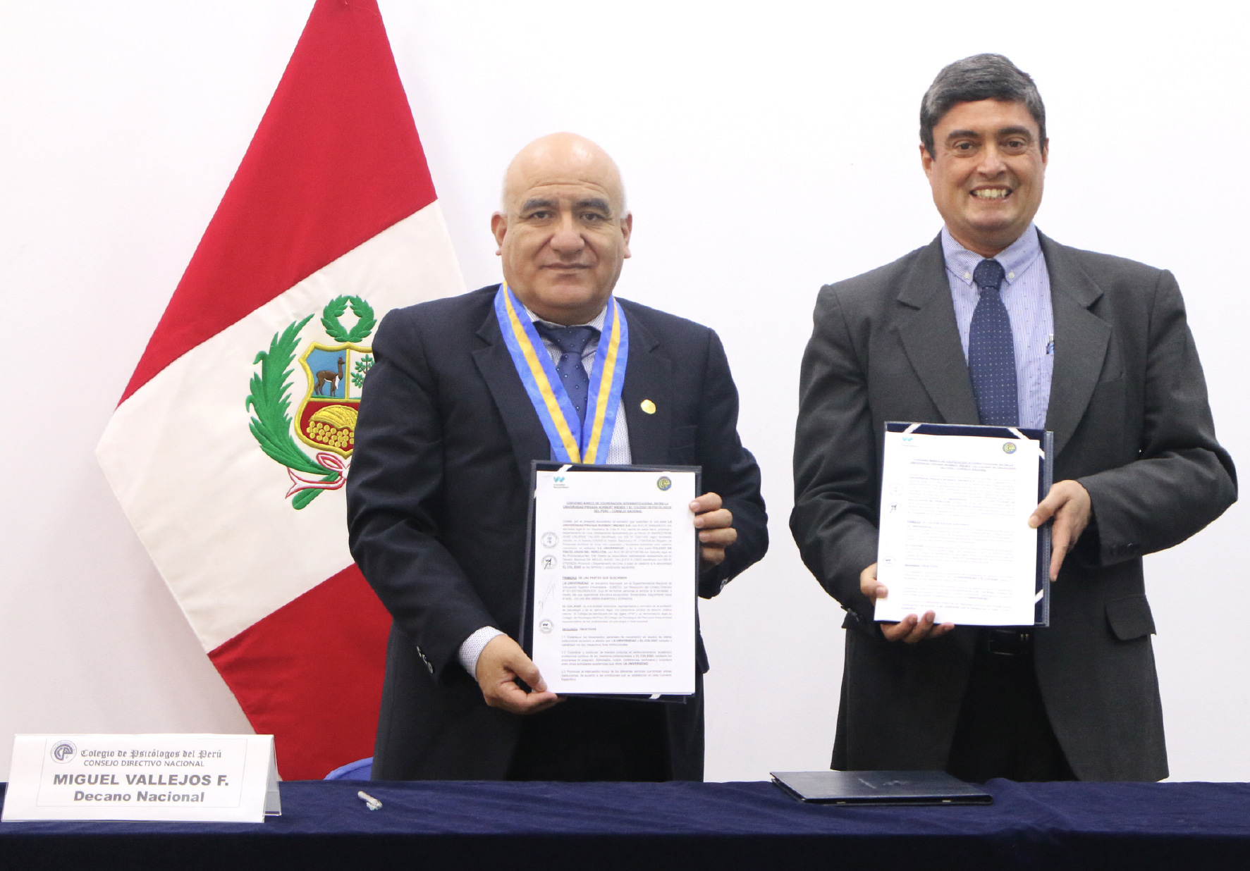 UNIVERSIDAD NORBERT WIENER Y COLEGIO DE PSICÓLOGOS DEL PERÚ SUSCRIBEN CONVENIO MARCO DE COOPERACIÓN INTERINSTITUCIONAL