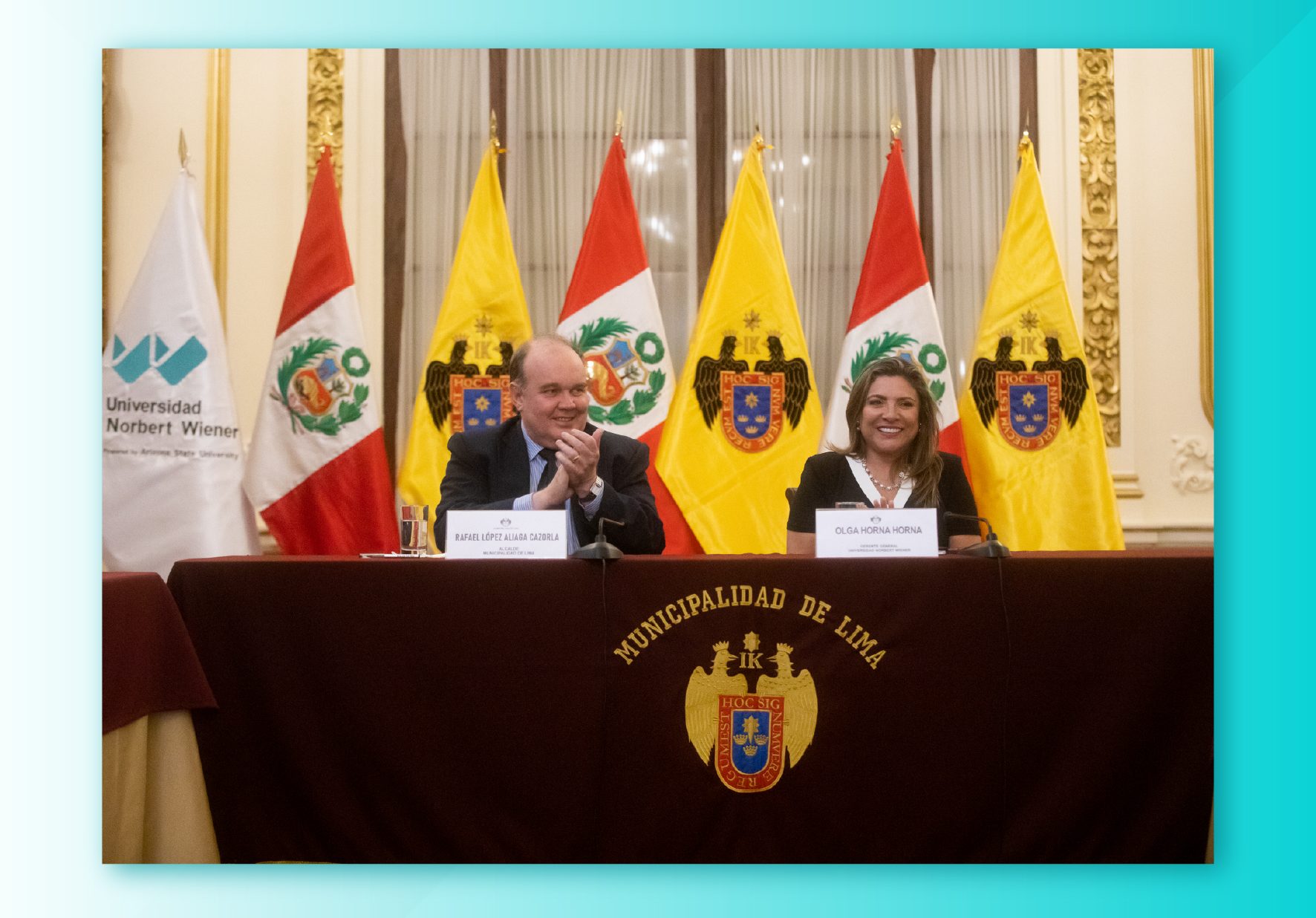 UNIVERSIDAD NORBERT WIENER Y MUNICIPALIDAD METROPOLITANA DE LIMA SUSCRIBEN CONVENIO DE COOPERACIÓN MARCO