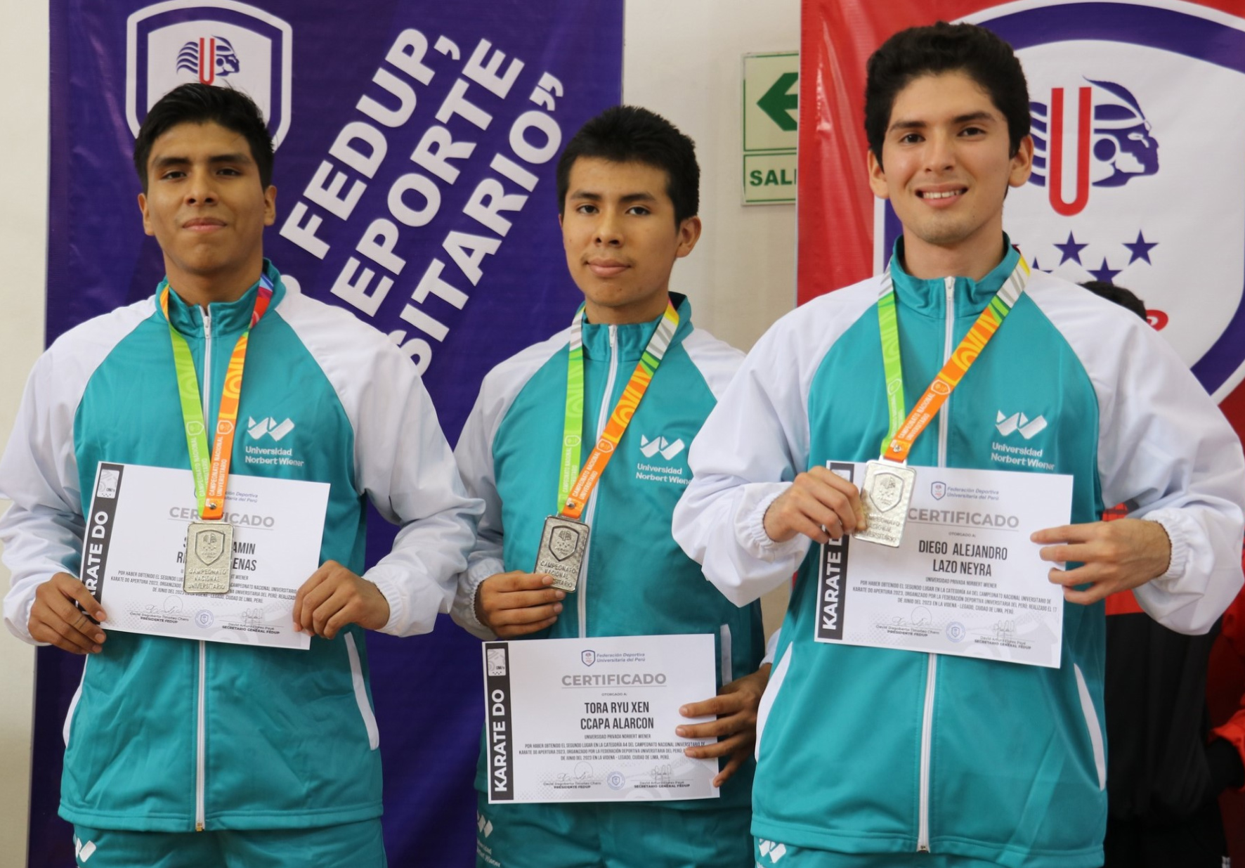 SELECCIÓN DE KARATE DE LA UNIVERSIDAD NORBERT WIENER OCUPÓ EL SEGUNDO LUGAR EN CAMPEONATO NACIONAL UNIVERSITARIO DE KARATE DO APERTURA 2023 ORGANIZADO POR LA FEDUP