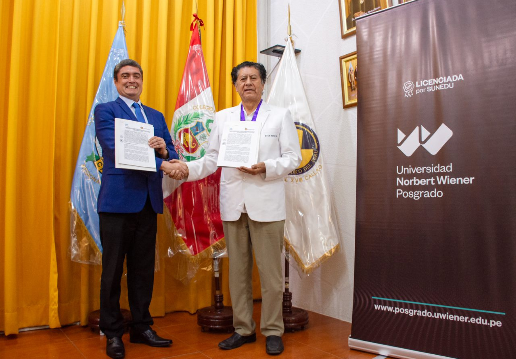UNIVERSIDAD NORBERT WIENER Y CONSEJO REGIONAL XVIII-CALLAO DEL COLEGIO MÉDICO DEL PERÚ SUSCRIBEN CONVENIO DE COOPERACIÓN INTERINSTITUCIONAL