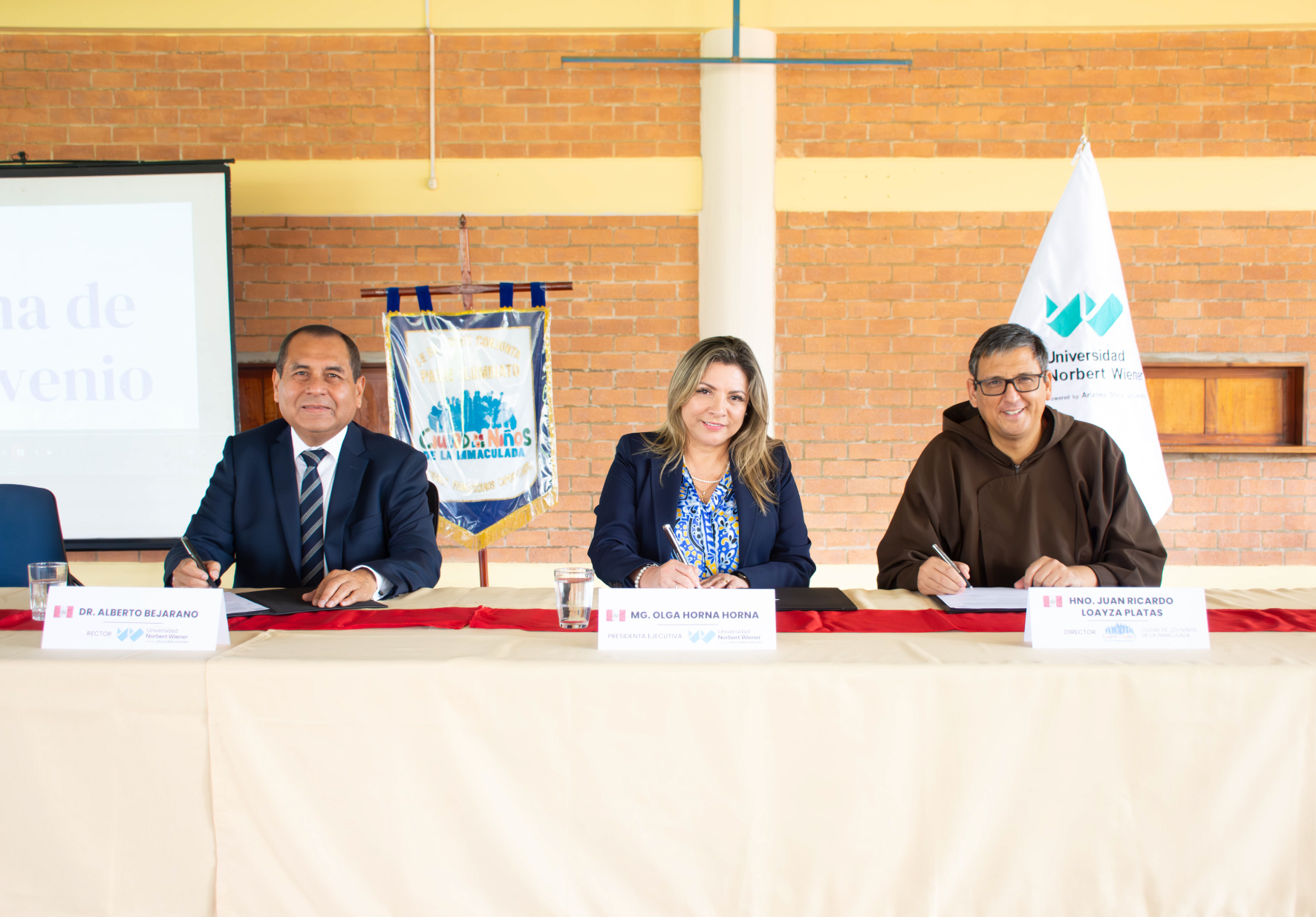 UNIVERSIDAD NORBERT WIENER Y ASOCIACIÓN CIUDAD DE LOS NIÑOS DE LA INMACULADA SUSCRIBEN CONVENIO DE COOPERACIÓN INSTITUCIONAL