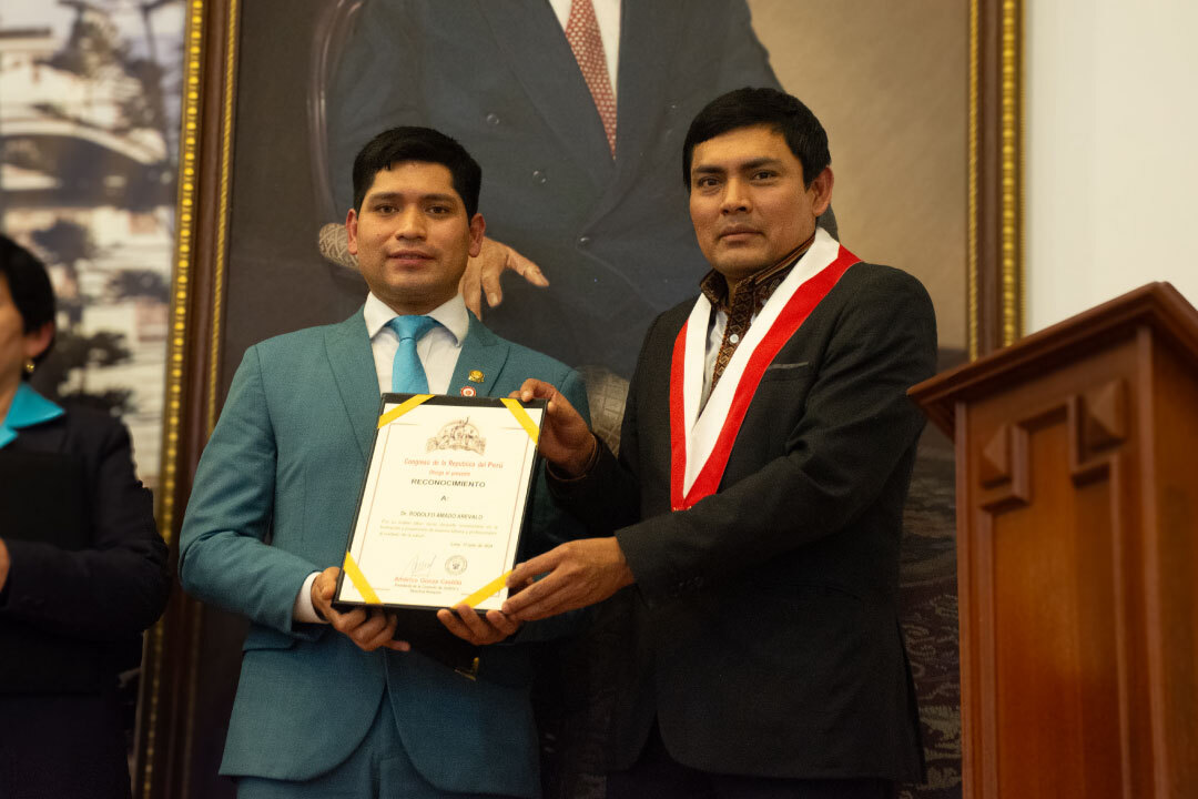 DOCENTES DE LA CARRERA DE ENFERMERÍA DE LA UNIVERSIDAD NORBERT WIENER RECIBIERON RECONOCIMIENTO EN EL CONGRESO DE LA REPÚBLICA