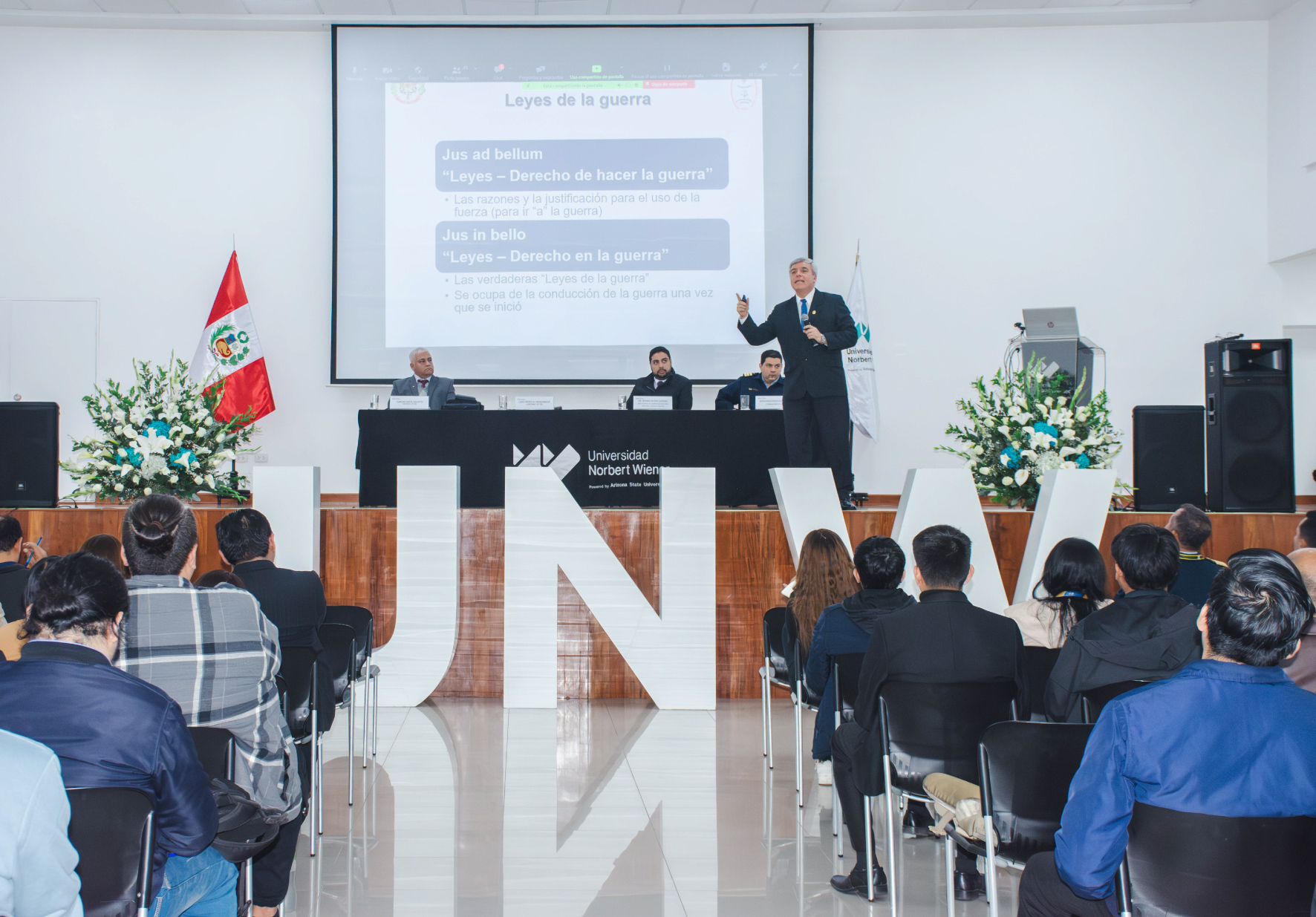 CARRERA DE DERECHO Y CIENCIA POLÍTICA DE LA UNIVERSIDAD NORBERT WIENER ORGANIZÓ SEMINARIO SOBRE DERECHO HUMANITARIO Y DERECHOS HUMANOS